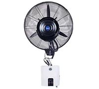 Oscillating Wall-Mounted Misting Fan with Cooling Function, 60° Rotation, 3 Wind Modes - Ideal for Industrial Spaces, Garages, and Barn Workspaces