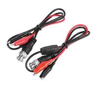 Oscilloscope Probe, 2Pcs Oscilloscope Test Probe Leads Cable BNC Male Plug Q9 to Dual Alligators Clip 0.5m