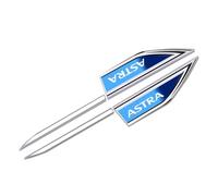 OscitY 2PCS Car Metal Logo side knife Emblem, For OPEL ASTRA Badge Sticker Premium Replacement Emblems Auto Styling Decoration Accessories,B/Blue
