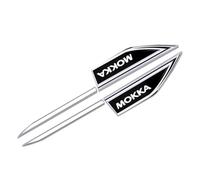 OscitY 2PCS Car Metal Logo side knife Emblem, For OPEL MOKKA Badge Sticker Premium Replacement Emblems Auto Styling Decoration Accessories,A/Black