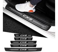 OscitY 4Pcs Car Carbon Fiber Kick Plates Protection Strips, For Mazda CX5 Door Sill Rear Bumper Protectors Anti Wear Anti Scratch Auto Accessories,5 Pcs-White