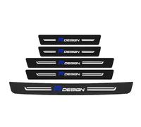 OscitY 4Pcs Car Carbon Fiber Kick Plates Protection Strips, For Volvo R Design XC60 S60 CX60 V70 XC40 V60 V90 Door Sill Rear Bumper Protectors Anti Wear Anti Scratch Auto Accessories,5 Pcs