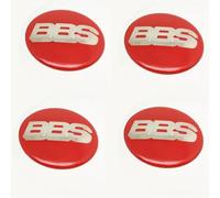 OscitY 4pcs Car Hub Centre Caps Sticker, For BBS(60MM) Wheel Hubcap Waterproof DustProof Rust Auto Styling Decoration Accessories,B/Red White