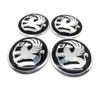 OscitY 4pcs Car Hub Centre Caps Sticker, For vauxhall（56MM,65MM） Wheel Hubcap Waterproof DustProof Rust Auto Styling Decoration Accessories,A/Black-65MM