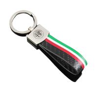 OscitY Car carbon fiber Keychain Key Rings,For Alfa Romeo Alfa Alfetta Spider Brera Matta Mito Stelvio Giulia Keyring Replacement Rotatable Anti Lost Detachable Fashion Gift Family Present,A-F