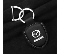 OscitY Car Leather Keychain Key Rings,For mazda 3 bk 6 gg gh gj cx3 cx5 cx30 cx7 cx8 cx9 mx5 rx8 skyactive Keyring Replacement Rotatable Anti Lost Detachable Fashion Gift Family Present,A/Black-F