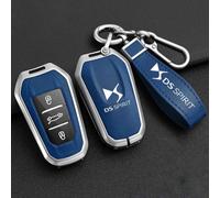 OscitY Car Zinc alloy Key Shells,For DS ds7 ds5 ds6 ds9 new energy ds3 4s 5LS Key Cover Remote Case water proof Anti-scratch dust-proof protective Accessories,D/Blue-silver
