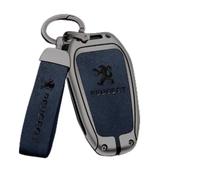 OscitY Car Zinc alloy Key Shells,For Peugeot 408/4008/308/3008/E2008/508L/307 Key Cover Remote Case water proof Anti-scratch dust-proof protective Accessories,C/Blue-gun color