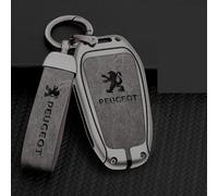 OscitY Car Zinc alloy Key Shells,For Peugeot 408/4008/308/3008/E2008/508L/307 Key Cover Remote Case water proof Anti-scratch dust-proof protective Accessories,A/Grey-gun color