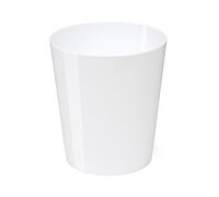 Osco 12 L White Hi-Gloss Plastic Waste Bin, Compact Durable Rubbish Bin for Bathroom, Kitchen, Office & Bedroom, Easy-Clean Strong Plastic Bin