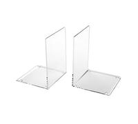 Osco Acrylic Bookends, Set of 2, Clear