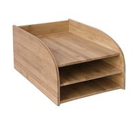 Osco BAM-3TT Bamboo Three Tier Letter Tray