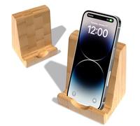 OSCO Bamboo Smart Phone Holder | Mobile Stand | Cell Phone Dock | Device Cradle | H10 x W8.0 x D7.0cm |