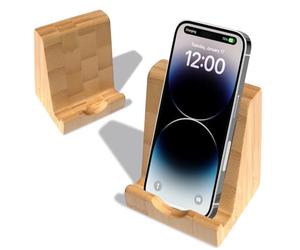 Osco Bamboo Smart Phone Holder | Mobile Stand | Cell Phone Dock | Device Cradle | H10 x W8.0 x D7.0cm