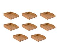 OSCO Bamboo Stacking Letter Tray (Pack of 8)