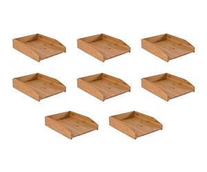 OSCO Bamboo Stacking Letter Tray (Pack of 8)