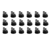 Osco Black Wiremesh 5 Tube Pen Pot Desk Tidy Stationery Sorter Office Organiser Pencil Holder Cosmetic Display H14 x W15.5 x D15.5 cm | 18 Pack