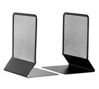 OSCO Black Wiremesh Bookends | 1 Pair | Two Bookends | Shelves & Bookcases | H17.5 x W12.5 x D13 cm |