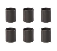 Osco Brown Faux Leather Pen Pot 6 Pack, Desk Tidy Pencil Holder, Office Organiser, Makeup Brush Holder, Stationery Storage, Cosmetics Pot, Home Office Accessories, Compact Desk Organiser