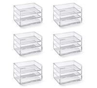Osco Clear Acrylic 3 Drawer Chest (Pack of 6), A3276 (6 Pack)