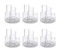 Osco Clear Acrylic 5 Tube Pen Pot (Pack of 6), ADT5