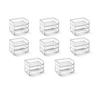 Osco Clear Acrylic Small Triple Drawer (Pack of 8), (A3275 (8 Pack))