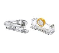 OSCO Clear Acrylic Stapler &Clear Acrylic Tape Holder with Tape