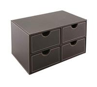 OSCO Faux Leather 4 Drawer Chest - Brown