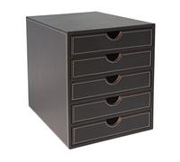 Osco Faux Leather 5 Tier Paper Sorter - Brown
