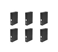 OSCO Faux Leather Box File - Black (Pack of 6), BKPUBF1 (6 Pack)