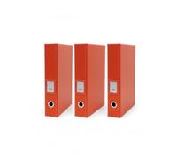 Osco Faux Leather Box File - Paperwork Archive, A4 Document Storage Box with Lock Spring & Press-Stud Fastening, Stylish Home & Office Filing Solution, 37.5×26.5×8 cm, 3 Pack, Turquoise