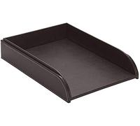 OSCO Faux Leather Letter Tray A4 - Stackable Desk File Organiser Paper Sorter, Office Document Sorter, Paperwork Filing Storage No Risers Required, Brown, 8-Pack, 6.3×24.5×33.0 cm