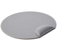 OSCO Faux Leather Mouse Pad with Wrist Support, Non-Slip Base & Smooth Tracking Surface, Durable Stain-Resistant Desk Mat, H2 × W25 × D24 cm, Grey