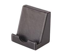 Osco Faux Leather Smartphone Cradle, Mobile Stand - Desk & Bedside Phone Holder, Sleek Organiser & UK Brand, H80 × W87 × D60 mm, Brown