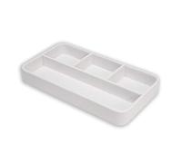 Osco Faux Leather Tray Organiser - White