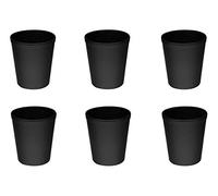 OSCO Faux Leather Waste Bin - Black, 6 Pack