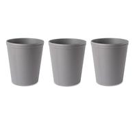 Osco Faux Leather Waste Bin - Grey (Pack of 3)