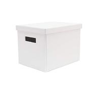OSCO Medium Faux Leather Folding Box - White