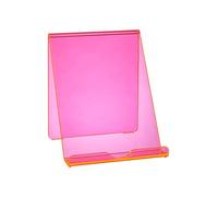 OSCO Neon Acrylic Tablet & Phone Stand, iPad Holder, Book Display, Document Mount, Desk Organiser for Home Office, 18 x 16 x 14 cm, Neon