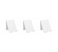 OSCO White Plastic Tablet & Phone Stand, iPad Holder, Book Display, Document Mount, Desk Organiser for Home Office, 18 x 16 x 14.7 cm, 3 Pack