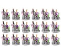 OSCO Wire Mesh 5-Tube Pen Pot Desk Tidy, 18 Pack, Stationery Organiser for Pens, Pencils, Scissor, Makeup Brushes & Accessories, Compact Storage for Office & Home Desks, Silver, D15.5 × W15.5 × H14 cm