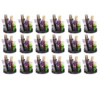 Osco Wire Mesh 5-Tube Pen Pot Desk Tidy, 18 Pack, Stationery Organiser for Pens, Pencils, Scissors, Makeup Brushes & Accessories, Compact Storage for Office & Home Desks, Black, D15.5 × W15.5 × H14cm