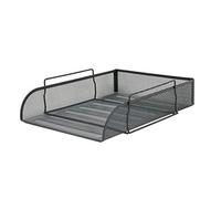 OSCO Wire-Mesh Letter Tray Portrait A4 & Foolscap, Scratch-Resistant High-Density Metal, Stackable Front-Load Desktop Organiser, Office File Paper Sorter, Graphite