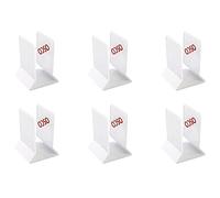 OSCO Wiremesh Bookends, Heavy Duty Metal Mesh Book Supports for Shelves, Bookcases & Desks, Non-Slip Base, Ideal for Home, Office, School or Library Use, 6 Pair (Pack of 2) - White