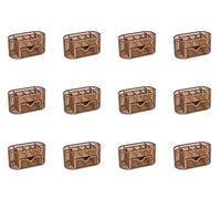 OSCO Wiremesh Desk Organiser with Drawer, 12 Pack, 8-Compartment Metal Desk Tidy and Pen Holder for Home, Office or Study, Stores Rulers, Scissors and Smartphone, Rose Gold
