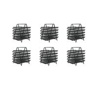 OSCO Wiremesh Five-Tier Tray - Graphite (Pack of 6)