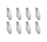 OSCO Wiremesh Magazine Rack, High-Density Steel Wire Mesh Desk File & Magazine Holder with Rubber Feet, Single Section Organiser for Files, Cookery Books, Office Storage, 8 Pack, Silver