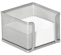 OSCO Silver Wiremesh Memo Pad Holder with 400 Sheets | Desk Idea Pad | Message Taking | Note Dispenser | H8 x W10.5 x D11 cm |
