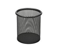 Osco Wiremesh Pen Pot Pencil Holder Desk Organiser, Metal Mesh Pen Cup for Office Home School, Compact Desktop Storage for Pens Pencils Rulers Brushes, Black