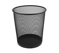 OSCO Black Wiremesh Waste Bin | Round | Height - 27.5 cm | Diameter - 25 cm | Circular Trash Can | Waste Paper Basket | Recycling Container | Office | Home | Bathroom